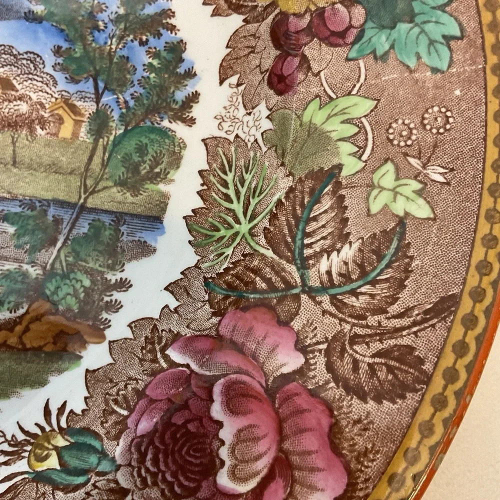 Vintage Wedgwood Etruria LANDSCAPE Multicolor Dinner‎ Plate 10